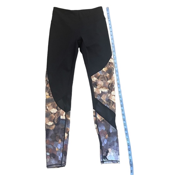 Athleta Asym Mesh Sonar Honeycomb Print Athletic Legging Extra Small XS - Picture 8 of 10